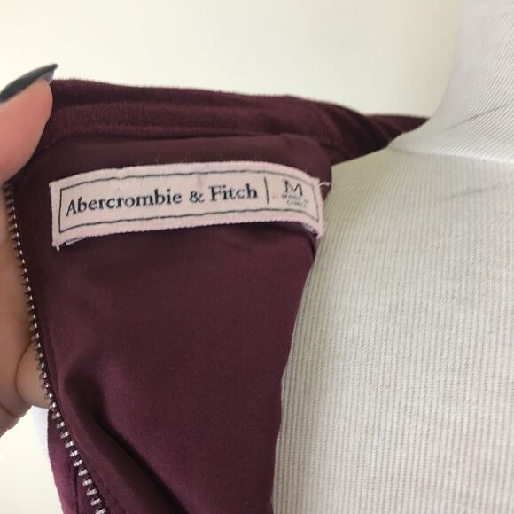 Abercrombie & Fitch Mock Neck Faux Suede Dress Med - Picture 8 of 8